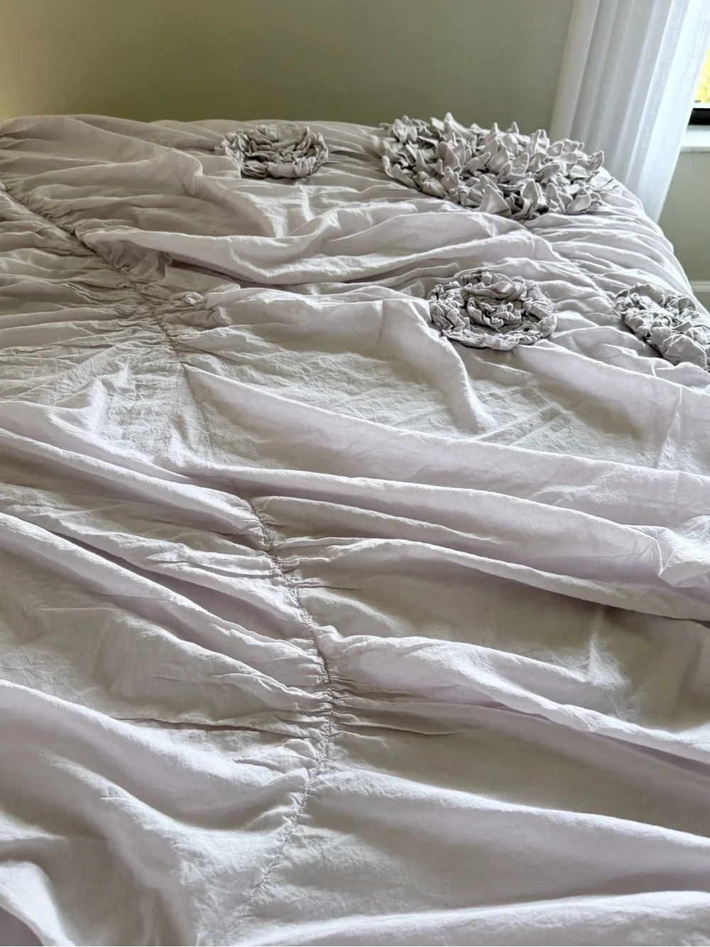 RESTORATION HARDWARE Queen Lilac Fleur Duvet Comforter 4 Pillow Shams $565.00!